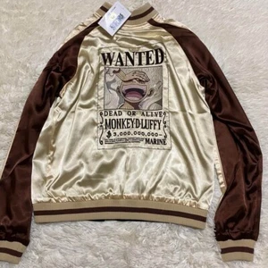 Sukajan One Piece Wanted Monky D Luffy Japan Satin Embroidery Souvenir Jacket M - Picture 1 of 7