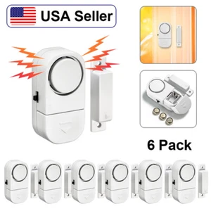 4pcs Wireless Home Magnetic Window Door Sensor ALARM 8pcs Security Window Lock - Picture 1 of 11