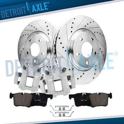 Rotores perforados delanteros pinzas soporte almohadillas para BMW 328i 330i 320i 230i 430i 428i Foto 1 de 4