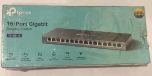 TP-Link 16 Port Gigabit Ethernet Network Switch, Desktop and Wall-Mount TL-SG116 - Picture 1 of 2