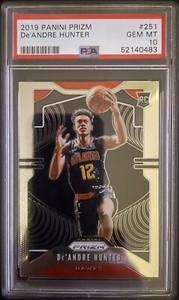 2019-20 Prizm DE’ANDRE HUNTER Rookie RC #251 PSA 10 Gem Mint