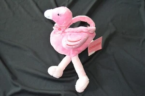 NWT Gymboree ISLAND GIRL FUN Stuffed Flamingo HandBag Toy w small zip pocket - Picture 1 of 3