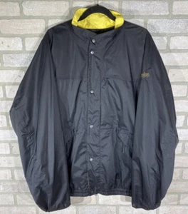VTG FOOTJOY FJ DryJoys Black Yellow Golf Windbreaker Rain Jacket Men's XL - Picture 1 of 12