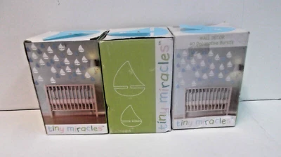 CALCOMANÍAS de Pared Decoración Bebé AZUL y Blanco Pequeños Milagros Guardería Nuevo en Caja Lote de 3 Foto 1 de 4