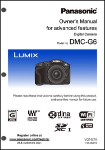 Panasonic Lumix DMC-G6 Advanced Camera manuale di istruzioni manuale - Foto 1 di 1