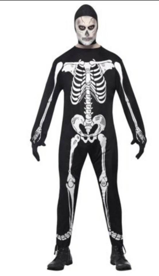 Smiffys Skeleton Jumpsuit Costume. 23032L