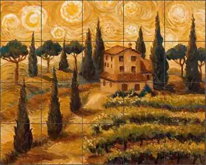Piastrella Villa Backsplash Joanne Morris Margosiana Toscana Notte Stellata Arte JM046 - Foto 1 di 6