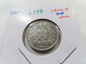 L178 German Empire 1914-F 10 Pfennig UNC - Picture 1 of 2