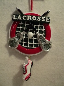 KSA "LACROSSE WITH SHOE DANGLE" Ornament ~ Personalizable ~ Great Gift Idea - Picture 1 of 1