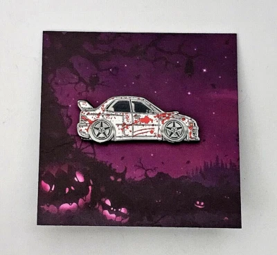 Leen Customs: Haunted GC8 1994 Subaru Impreza Limited Edition Enamel Pin #36/150 - Image 1 of 4