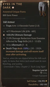 Eyes in the Dark 1GA 150% Pants Rogue Diablo 4 Season 8 SC D4 PS5 Xbox - Bild 1 von 1