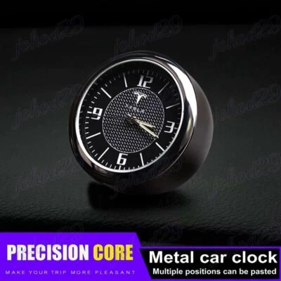 Para TESLA Reloj Coche Reacondicionado Interior Luminoso Electrónico Cuarzo Adornos Regalo X1 Foto 1 de 4