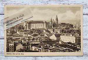 AK Krakau Blick Burg Architektur Gebäude Ansichtskarte Postkarte Vintage Deko - Picture 1 of 2