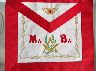 Grand tablier vénérable REAA large masonic apron ASSR