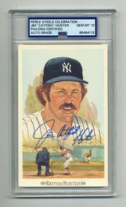 JIM CATFISH HUNTER GEM MINT 10 PSA/DNA SIGNED PEREZ STEELE CELEBRATION CARD - Picture 1 of 1