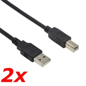 2er-Pack - 3 Fuß USB 2.0 A Stecker auf USB B Stecker Drucker Scanner Kabel Schnur für HP Dell - Bild 1 von 1