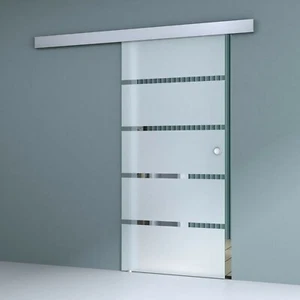 Glasschiebetür komplettset Softclose Zimmertür glas Innentür H:205/215cm ESG 8mm - Bild 1 von 14