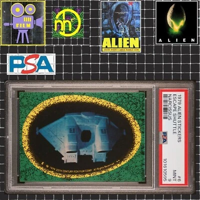 1979 Topps Alien Sticker - 6 Escape Shuttle Narcissus - PSA 9 MINT - Image 1 of 4