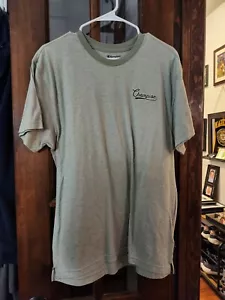 Official Rare Champion Mens T-shirt size L Striped Green White Grey - Picture 1 of 3