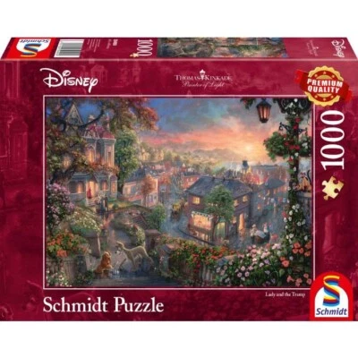 Puzzle Thomas Kinkade: Disney Lilli e il Vagabondo - 1000 pz - Schmidt 59490 - Immagine 1 di 2