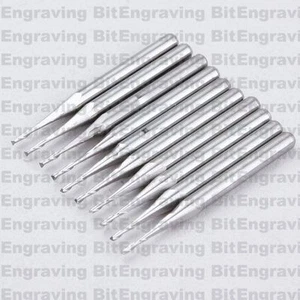 10x 1/8'' Carbide Two Flute Spiral Bit CED 1.2mm CEL 6mm CNC Engraving Tool - Picture 1 of 1