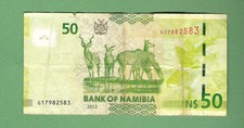 NAMIBIA - 50 Dollars Kudu 2012- F