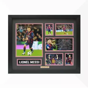 Lionel Messi Signed & Framed Memorabilia - Black/Red - Limited Edition - Picture 1 of 3