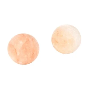 2 pezzi palline pietre per massaggio sale dell'Himalaya massaggio caldo pietre per massaggio freddo 2,36 pollici - Foto 1 di 11