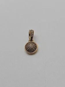 Auténtico Pandora Oro 14K Deslumbrante Gota Transparente Circonita Colgante #356213CZ - Imagen 1 de 4