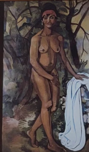 Susan Valadon “Nude Black Woman” French Modern Art 35mm Slide - Picture 1 of 3