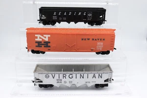 3 HO Virginian VGN 2610 Reading RDG 87556 Open Hopper New Haven NH 35688 Box Car - Picture 1 of 12