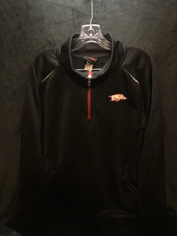 Arkansas Razorbacks Quarter Zip Pullover Adult Large Black Cover