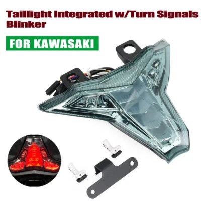 Luz trasera integrada para Kawasaki Ninja ZX10RR ZX10R ZX6R con intermitente de señales de giro Foto 1 de 4