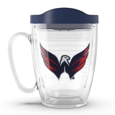 Taza de café Washington Capitals 14 oz vaso de viaje transparente Tervis mercancía de la NHL Foto 1 de 4
