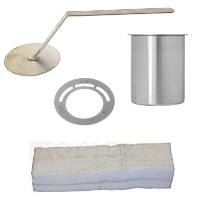 MORITZ Set Edelstahldosen 300ml Sparplatten Flammenkiller Keramikwatte Ethanol Brenngel