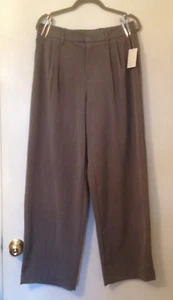 Target NEW DAY Wide Leg Gray Trousers Pants 10 -- NWT NEW High Waist Pleated - Picture 1 of 10