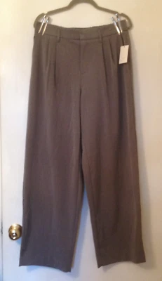 Target NUEVO DÍA Pantalones Gris Pierna Ancha 10 -- Nuevos con Etiquetas Nuevos Cintura Alta Plisados Foto 1 de 4