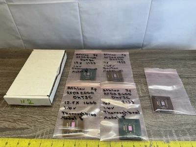 5x AMD Athlon XP CPUs – 2500+ Barton, 2600+/2100+/2000+ Thoroughbred – Socket A - Image 1 of 4