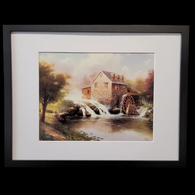 Thomas Kinkade "Bendiciones del Verano" Firmado en la Impresión Enmarcado Estampado Enmarañado Foto 1 de 4