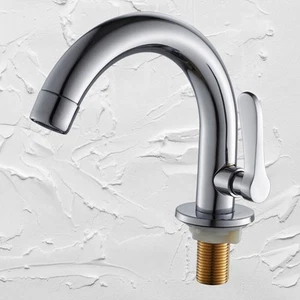 Stainless Steel Faucet Single Cold Basin Water Faucet Water Tap Waterfall Faucet - Picture 1 of 12