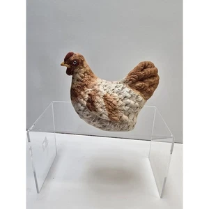 Vintage braun geflecktes Huhn Henne Mutter Figur Mikrofon Taiwan. - Bild 1 von 4