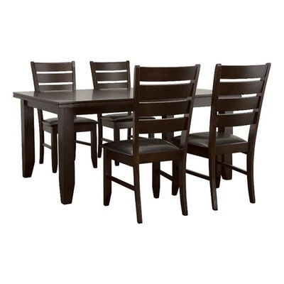 Набор из 5 деревянных столовых Coaster Dalila капучино и черный - Изображение 1 из 4