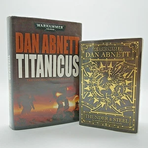 X2 Warhammer Book Bundle by Dan Abnett, Titanicus + Thunder & Steel, Ex-Library - Picture 1 of 22