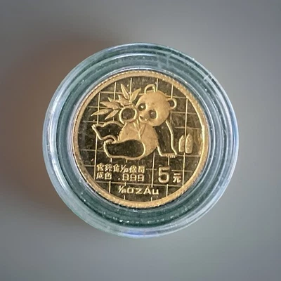 China Panda 1989 1/20 oz oro 5 yuanes - TGD Foto 1 de 2