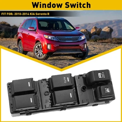 Interruptor de ventana eléctrica maestro lado del conductor delantero izquierdo 2010 para KIA Sorento 2011-2014 Foto 1 de 4