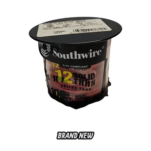Southwire Solid 12 fili 100 piedi rotolo - THHN 12 AWG solido rame rosso 100' filo - Foto 1 di 3