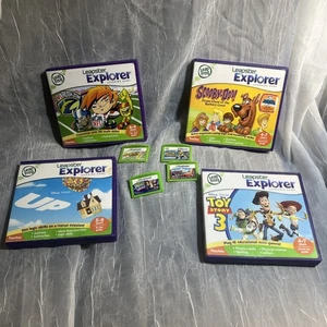 (8) LeapFrog Leapster Explorer Game Toy Story 3, Scooby-Doo, UP, NFL, Cars X-Men - Picture 1 of 11