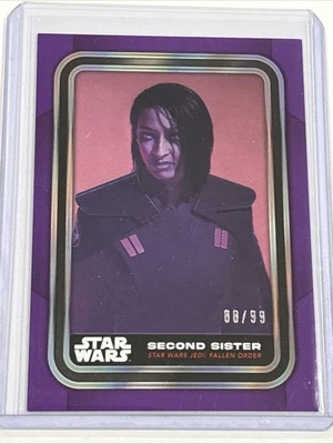 2023 Topps Star Wars Flagship Second Sister PURPLE #d 88/99 Fallen Order #45 - Image 1 of 3