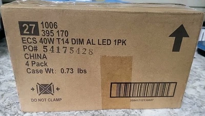 Qty 4 EcoSmart T14 Dimmable Cage Filament LED Vintage Edison Light Bulb Amber - Image 1 of 4