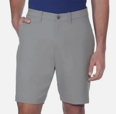 Pantalones cortos de rendimiento Kirkland Signature para hombre, grises, talla 32 Foto 1 de 2